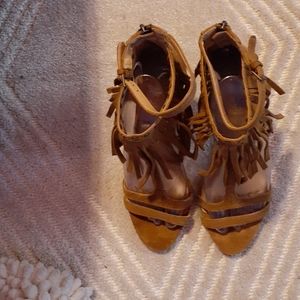 NWOT Suede Brown Sandals